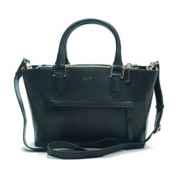 RI2K London Black Leather Large Cut Work Handbag-26