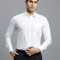 Reid & Taylor White Cotton Regular fit Solid Shirt-image-70