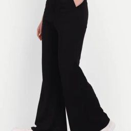 Broadstar Black Relaxed Fit High Rise Trousers-image-72