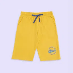 Pantaloons Junior Yellow Cotton Printed Shorts-picture-9