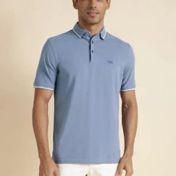 Andamen Blue Regular Fit Polo T-Shirt-image-77