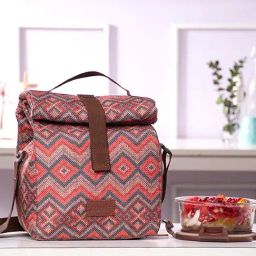 ZOUK Multicolor Woven Handbag-34