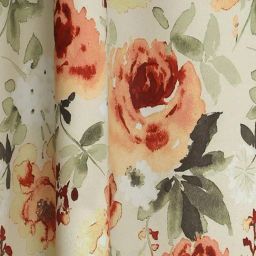 DDECOR Live Beautiful Orange Polyester 9 ft Long Door Curtain image 3
