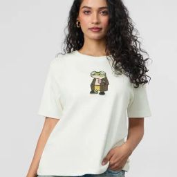 The Souled Store White Relaxed Fit Printed T-Shirt-image-64
