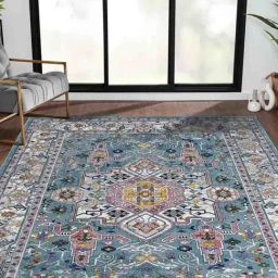 Obsessions Blue Polypropylene Anti-Static Carpet - Large-13