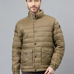 Woods Beige Regular Fit Quilted Jacket-picture-27