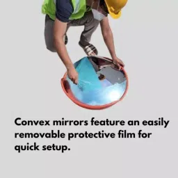 Ladwa 24 inch Parking Safety Convex Mirror Orange with Adjustable Fixing Bracket image 5