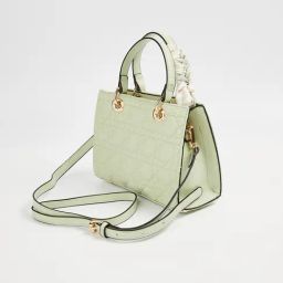 Code by Lifestyle Lime Green Textured Handbag image 2