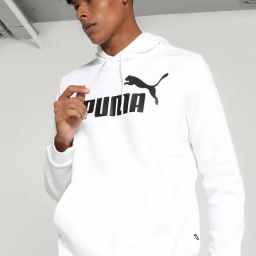 Puma Essentials White Regular Fit Printed Hooded Sweatshirt-26