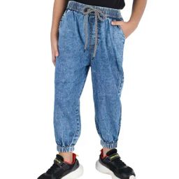 Budding Bees Kids Blue Solid Jeans-image-5