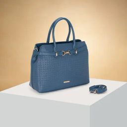 Forever Glam by Pantaloons Blue Textured Medium Shoulder Handbag-image-41