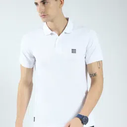 Rock.It White Cotton Blend Regular Fit Solid Polo T-Shirt-image-25