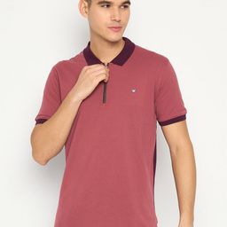 Duke Men Solid Polo Collar Cotton Slim Fit T-shirt-image-22