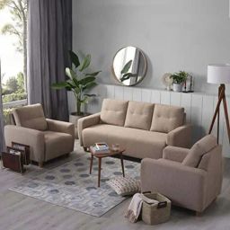 Sleepyhead Yolo Coco Brown Fabric 3+1+1 Seater Sofa Set-picture-26