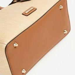 Code by Lifestyle Beige Textured Handbag image 4