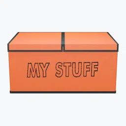 Kuber Industries Orange Colored Printed 2 Partition Storage Box Organisers With Lid-95