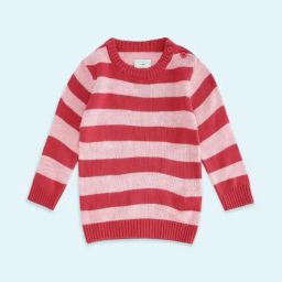 Pantaloons Baby Pink Striped Full Sleeves Sweater-image-70