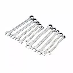Westward Combination Wrench Set CV Steel Chrome Standard, 1LCF4-8