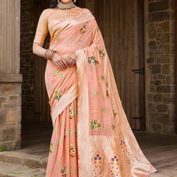 Anouk Rustic Ethnic Motifs Woven Design Chanderi Saree-picture-39