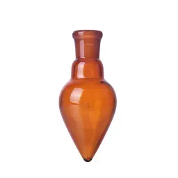 ABGIL Flask Pear Shape Single Neck with Interchangeable Joint 5 L Amber Socket B40, FPS-AC-336-09-47