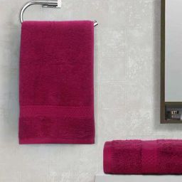 Spaces COLORFAS Maroon Cotton 480 GSM Hand Towel - Set of 2-46