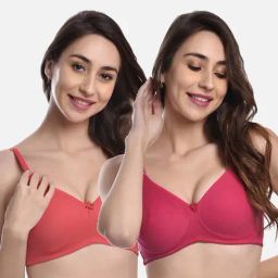 FIMS: Fashion is my Style Fuchsia & Coral Everyday Bras - Pack Of 2-picture-15