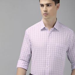 Arrow Pure Cotton Manhattan Slim Fit Checked Formal Shirt-picture-16
