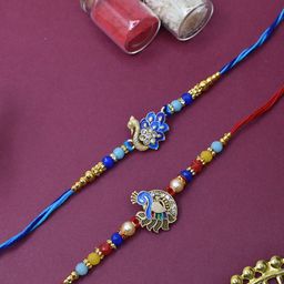 MEIRA JEWELLERY Set Of 2 Rakhi With Roli Chawal & Card-image-34