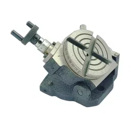 GENERIC Rotary Table in Black Color Cast Iron Body with 3 Slots 80 mm Table Diameter and 100 x 105 mm Base Size, 73-1WW9-JRLV-8