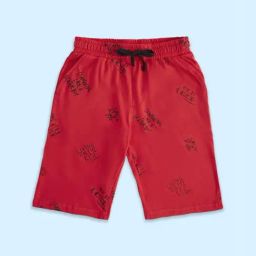 Pantaloons Junior Red Cotton Printed Shorts-image-101