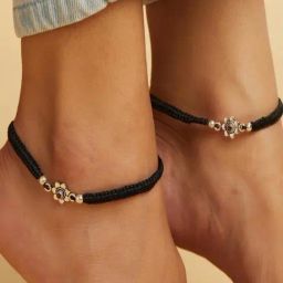 Zavya 92.5 Sterling Silver Anklet for Women (Pair of Anklets) in Rhodium-Plating-2