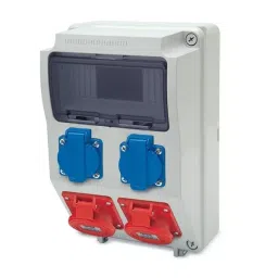 Cape Electric Angled Socket Distribution Board 12 Modules 3x32 Amp IP67, 3959 34 00 00 IP67 A-41