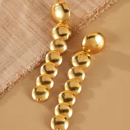 StyleCast Gold Plated Contemporary Drop Earrings-picture-30