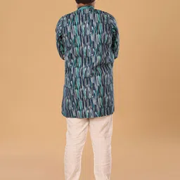 The Mini Trunk Boys Abstract Printed Kurta with Pyjama image 4