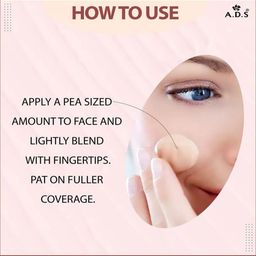 A.D.S Color Complexion Instant Glow CC Cream & Sponge Beauty Blender Puff, 60gm Shade-02 image 4