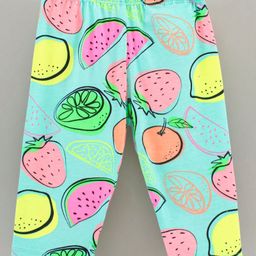 Vitamins Full Length Leggings Fruit Print - Green-image-107