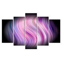 WENS Abstarct Art 5 Pieces Laminated Wall Panels  -Multicolor-26
