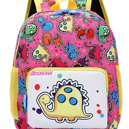 Bembika Kindergarten Cute Cartoon Kids School Bag Dino Pink - 11.8 Inches-picture-30