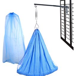 Beetot Baby Cradle for a Newborn Baby with Cotton Fabric - Blue-28