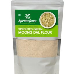 Sprout Feast Sprouted Green Moong Flour 400 g|100% Homemade & Naturally Dried|Gluten Free-5