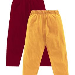 Kiddopanti Pack Of 2 Cotton Jersey Solid Pajamas With Single Pocket - Red & Grey-image-89