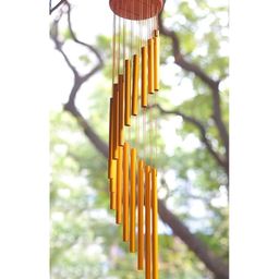 Paradigm Pictures Wind Chimes for Home || Home Decor Items (Golden Color)-14