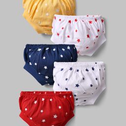 Doodle Poodle 100% Cotton Knit Star Printed Briefs Pack of 5 - Multicolor-image-36