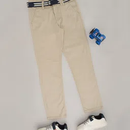 Pantaloons Junior Solid Pant With Belt - Papyrus-picture-14