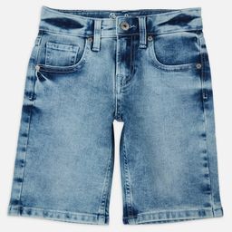 Pepe Jeans Cotton Blend Woven Knee Length Solid Coloured Shorts - Blue-picture-22