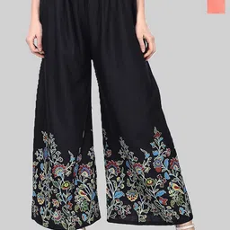 Aura Glam Women 2 Floral Printed Flared Ethnic Palazzos-picture-55