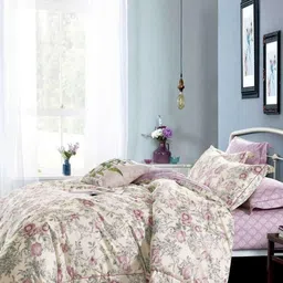 Trance Home Linen Cotton Printed 180TC Single Fitted Bedsheet with 1 Pillow Cover-10