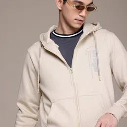 WROGN Brand Logo Printed Hooded Sweatshirt-image-71