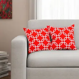 SEJ by Nisha Gupta Red Cushion Covers - Set of 2-image-88