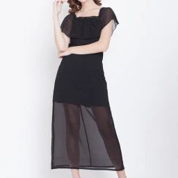 DODO & MOA Black Relaxed Fit Midi Dress-picture-22